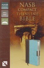 Compact Thinline Bible - NASB (chocolate/turquoise)