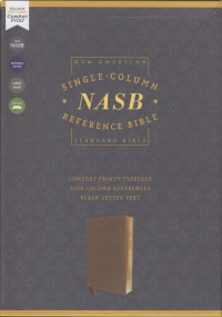 NASB Single-Column Reference Bible Brown Leathersoft