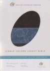Single Column Legacy Bible - ESV (TruTone, chocolate/blue, paisley band design) 