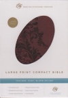 Large Print Compact Bible - ASV (TruTone, ruby, bloom design)