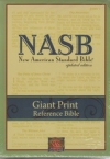 Giant Print Reference Bible - NAS (burgundy, Leathertex) 