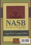 Large Print Compact Bible - NAS (burgundy, cross design)