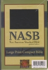 Large Print Compact Bible - NAS (black, cross design)