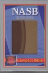 NASB - Compact Reference Bible - (brown/light brown, Leathertex)