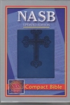 NASB - Compact  Bible (blue cross stamp, Leathertex) 