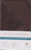 ESV - Value Thinline Bible (TruTone, chestnut, filigree design, imitation leathe